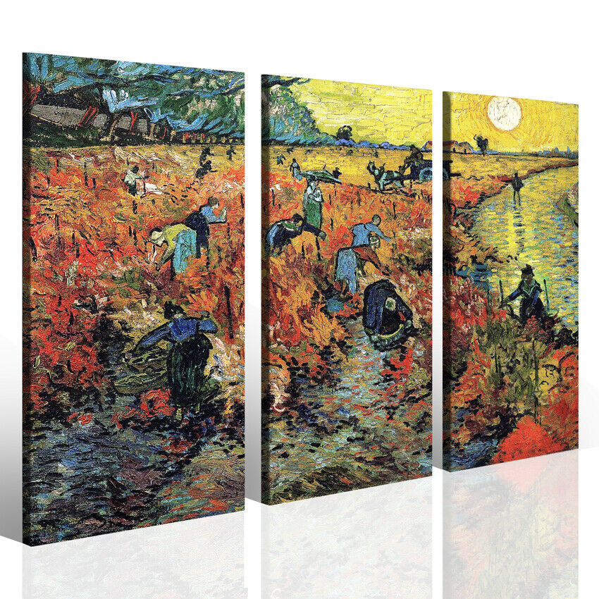 Quadro Vincent van Gogh Rossi vigneti stampa su tela riproduzione famosa
