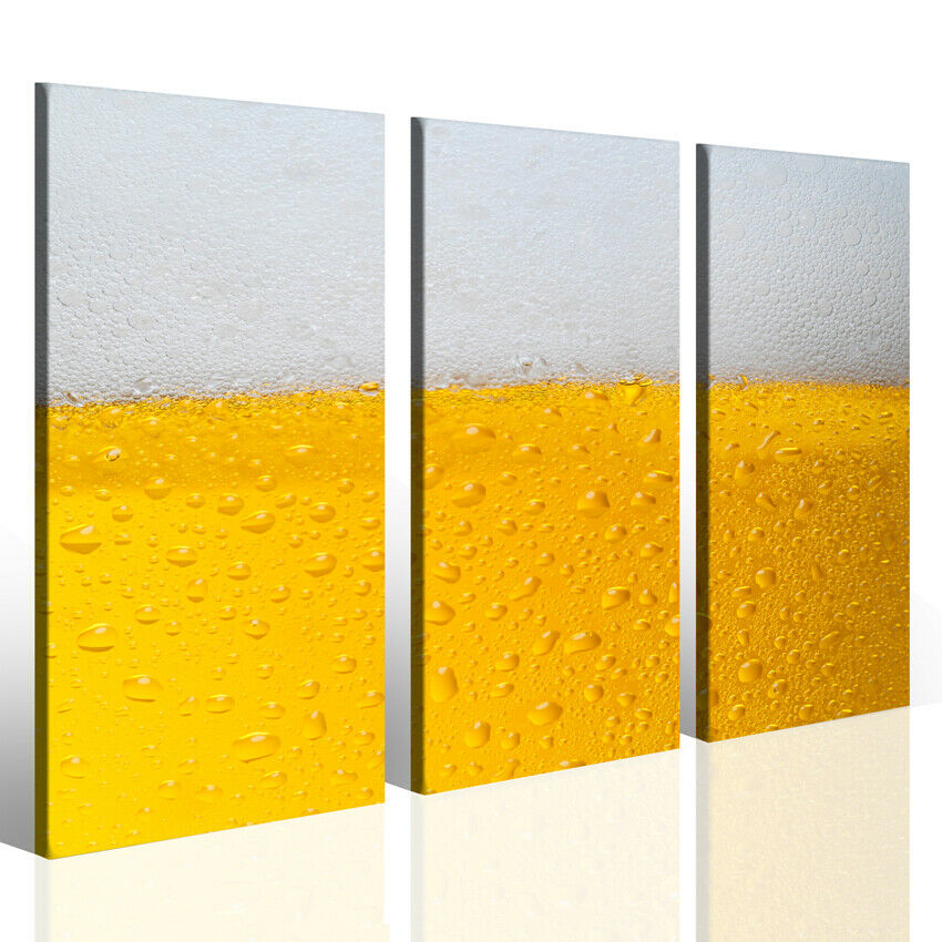 Quadro per pub Level beer stampa su tela canvas schiuma bicchiere birra