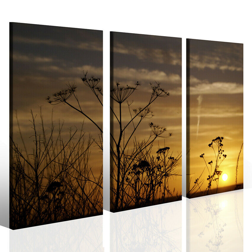 Quadro tramonto Twing paesaggio stampe su tela casa design alberi autunno natura